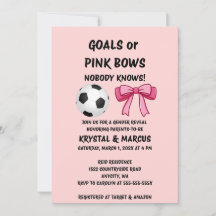 Mål eller rosa slingor Könsbestämmande inbjudan