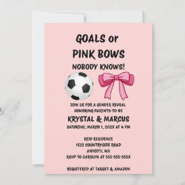 Mål eller rosa slingor Könsbestämmande inbjudan