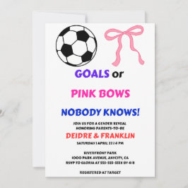 Mål eller Rosa Slöjor Könsbestämmande Inbjudan
