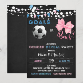 Mål eller slingor, könsbestämmande kalas för fotbo inbjudningar