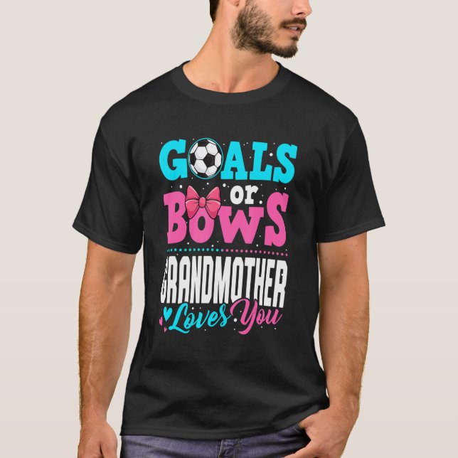 Mål eller suggor Grandmor Kärlek You Gender Reveal T Shirt (Framsida)