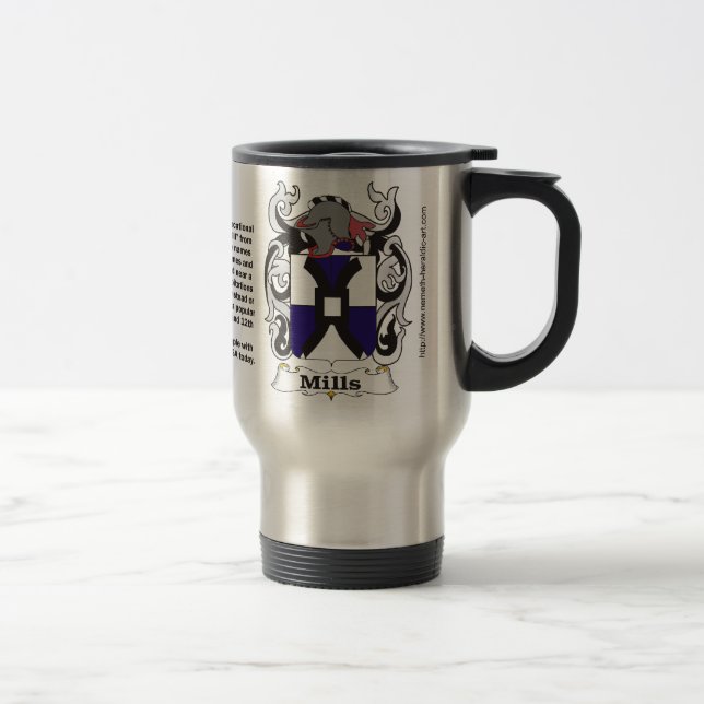Mal familjvapensköldtravel mug resemugg (Höger)