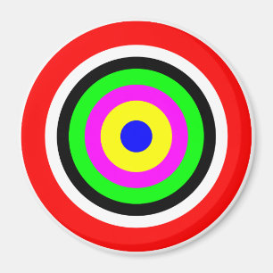 Mål, färgad cirklar magnet
