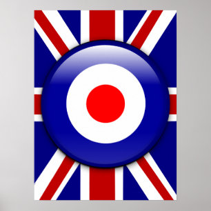 Mål för 3D-Mod på unionens jack Poster
