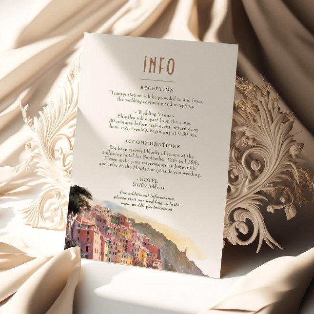 Mål för Amalfi Kusten Italien Infoga INFO-informat Inbjudningar (Skapare uppladdad)