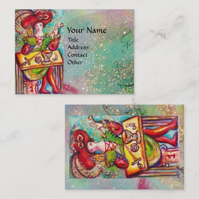 MÅL FÖR BORTTAPPADEN SHADOWS/MAGICIAN VISITKORT (Fram/baksida)