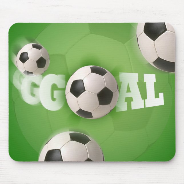Mål för fotbollbollfotboll - Mousepad Musmatta (Framsidan)