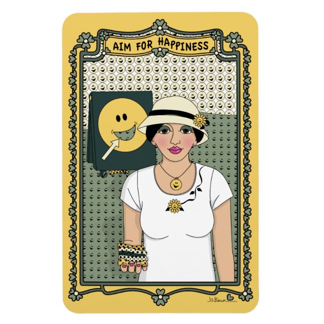 Mål för lycka_C_4x6-kylmagnet Magnet (Vertikal)