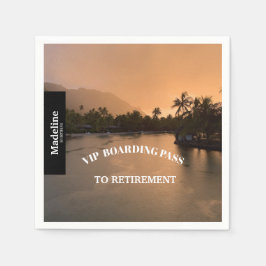 Mål för Pension Sunset Boarding Pass Pappersservett