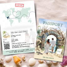 Mål för QR-kod Passport Beach Wedding