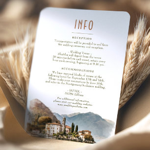 Mål för Sjö Como Italien Infoga INFO-information Inbjudningar