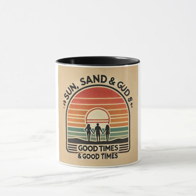 Mål för Vänskapen Beach Vibes Sunset Mugg (Center)