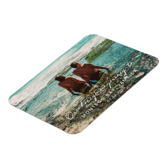 Mål för vitskript för Bröllop Honeymoon Magnet (Vänstra Sidan)