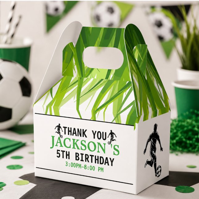 Mål! Fotboll 5-års födelsedagsfest Presentaskar (Goal! Soccer 5th Birthday Party Favor Boxes)