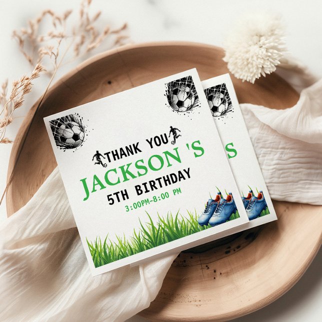 Mål! Fotboll 5:e Födelsedagsfesten Pappersservett (Skapare uppladdad)