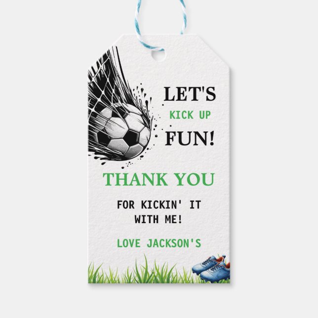 Mål! Fotboll 5:e Födelsedagsfesten Presentetikett (Framsidan)