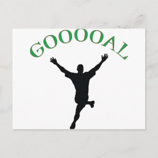 Mål - Fotbollsdesign säger "Gooooal" Vykort