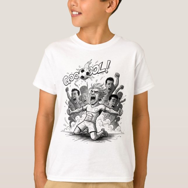 MÅL! Fotbollsfirande Barn T-Shirt (Framsida)