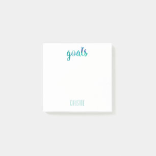Mål görar grön vattenfärgpersonlig för att göra post-it block