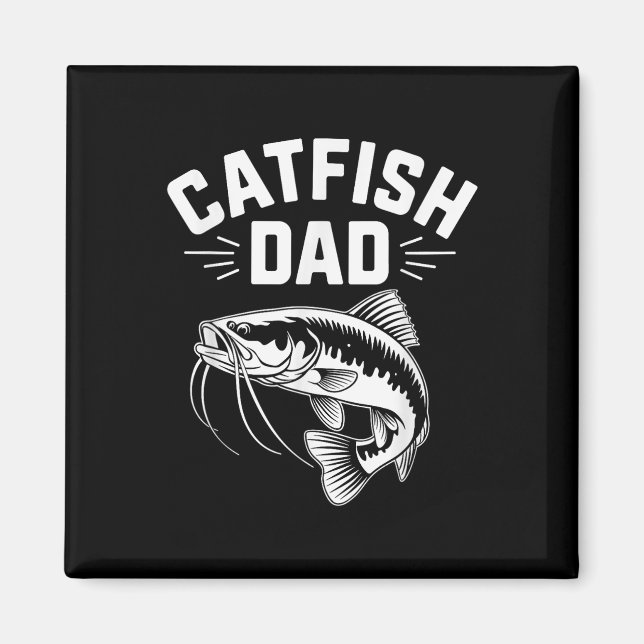 Mal Havskattpappa, Fiskar Pappa Fiskare Fisk Magnet (Framsidan)