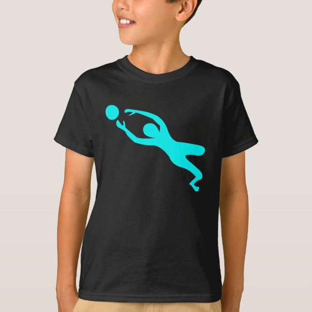 Mål Keeper - Cyan Tee Shirt (Framsida)