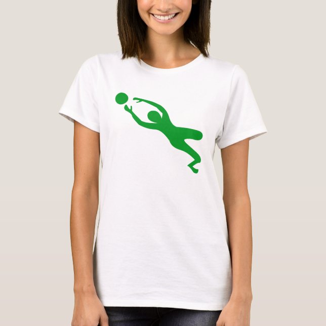 Mål Keeper - Grass Grönt Tee Shirt (Framsida)