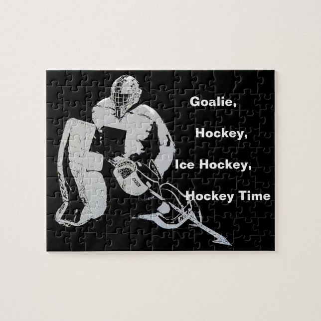 Mål Keeper - Ice Hockey Goalie Pussel (Horisontell)