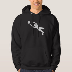 Mål Keeper - Vit Sweatshirt Med Luva
