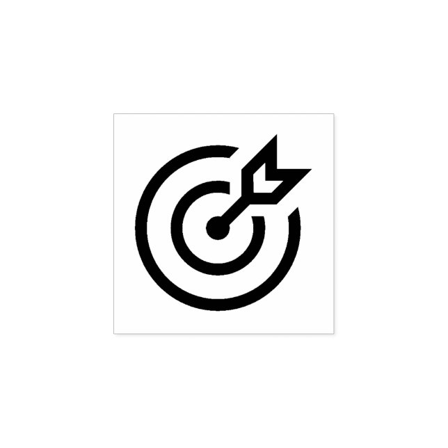 ’Mål med pil’ Rubber Frimärke Stämpel (Tryck)