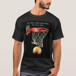 Mål Motiverande Basketboll för offerter T Shirt