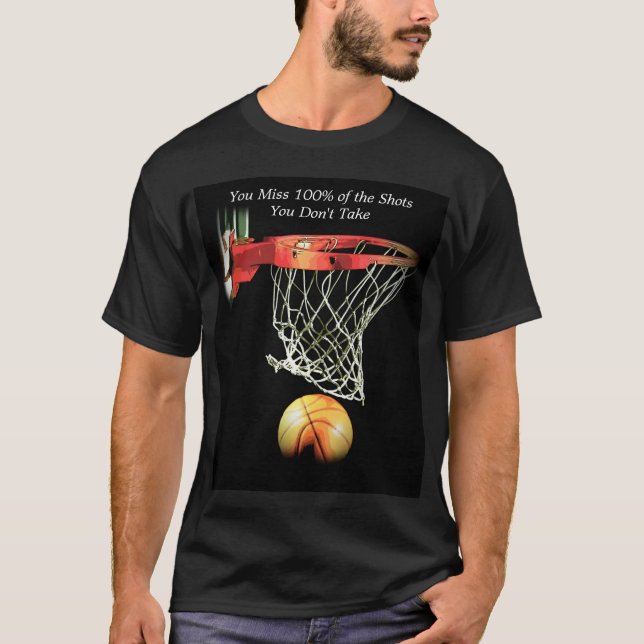 Mål Motiverande Basketboll för offerter T Shirt (Framsida)