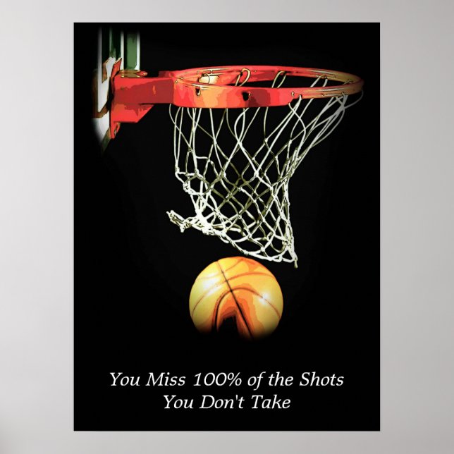 Mål Motiverande Basketboll Poster (Framsidan)