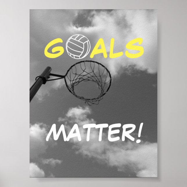 Mål som matchar Motiv Netball-offert Poster (Framsidan)