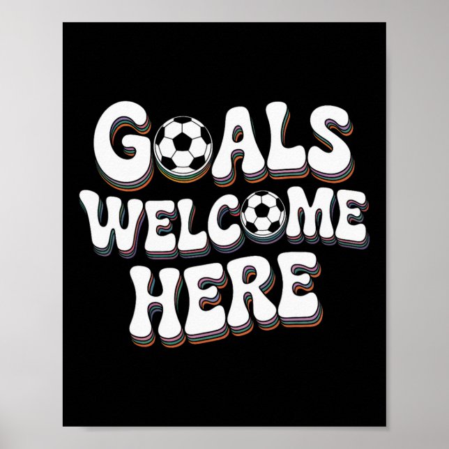 Mål välkomnas här Retro fotboll _2  Poster (Framsidan)