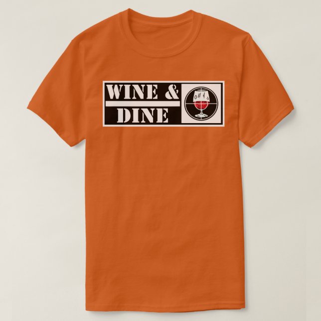 Mål vid vin och middag t shirt (Design framsida)