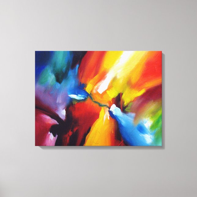 Måla Abstrakt för contemporary Expressionist Canvastryck (Framsida)
