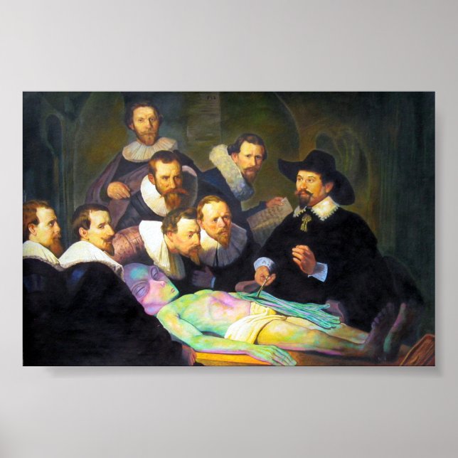 Måla anatomlektioner med Vågrät Alien Poster (Framsidan)