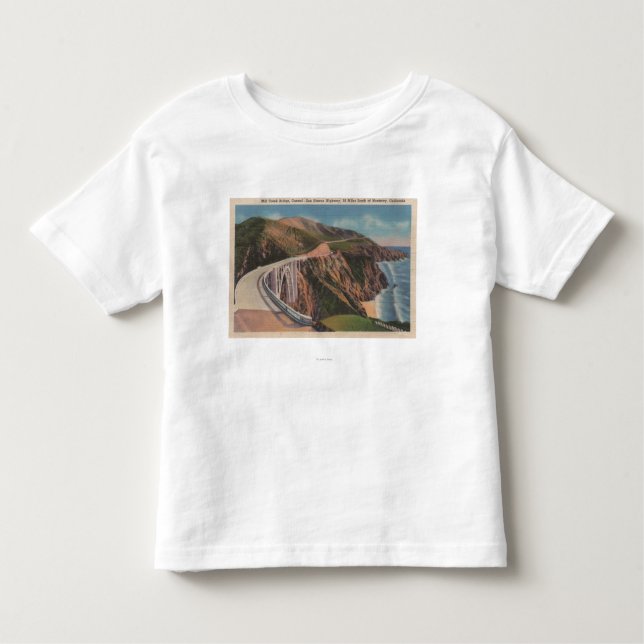 Mala bäck överbryggar på San Simeon Hwy nära Tee Shirt (Framsida)