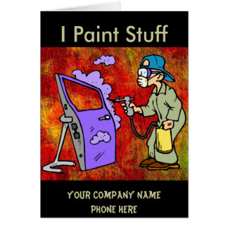 Måla bilar hälsningskort