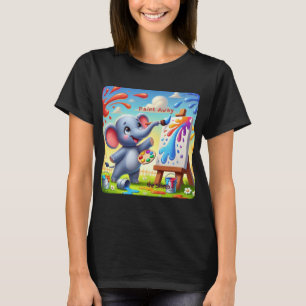Måla bort Stressa - Färgfull elefantkonst T Shirt