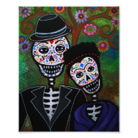 Måla bröllop par Day of the dead
