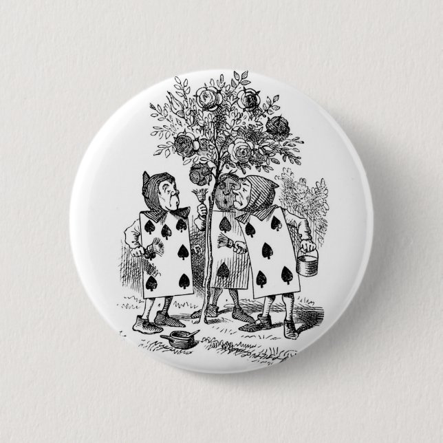 Måla de röda ro knapp (Framsida)