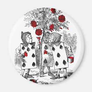 Måla de röda ro magnet