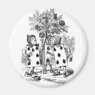 Måla de röda ro magnet