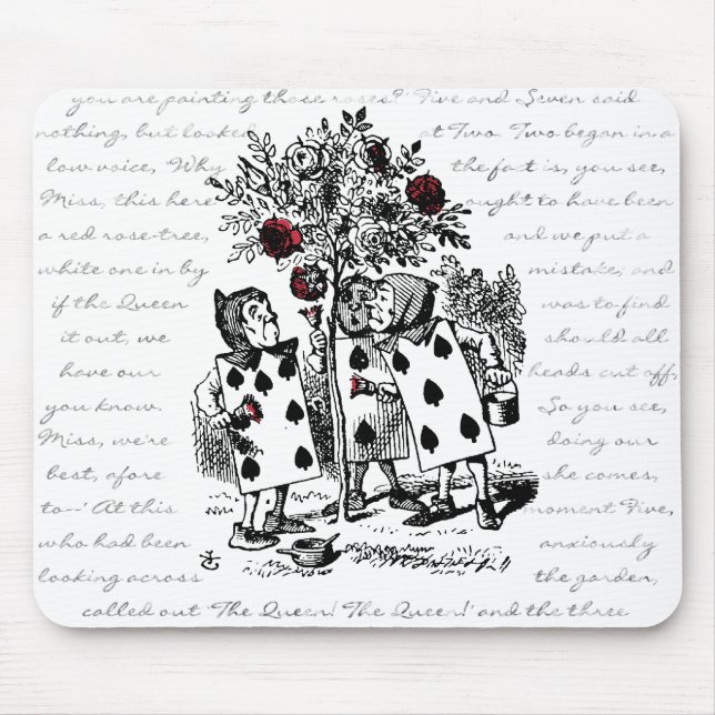 Måla de röda ro musmatta (Framsidan)