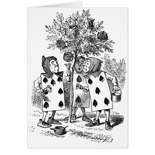 Måla de röda ro OBS kort (Framsidan)