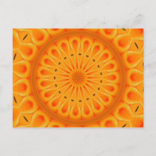 Måla den orange - färsk mandala art vykort