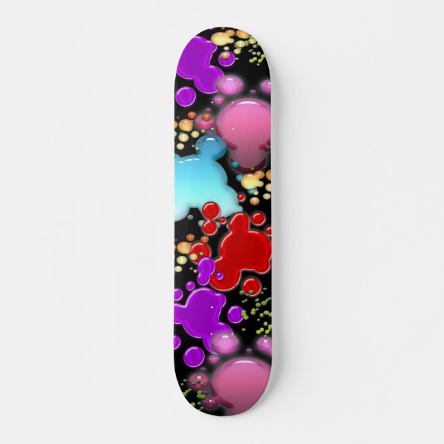 Måla den Splat skateboarden Mini Skateboard Bräda 18,5 Cm (Framsida)