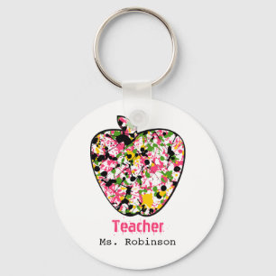 Måla den SplatterApple lärare Keychain Nyckelring