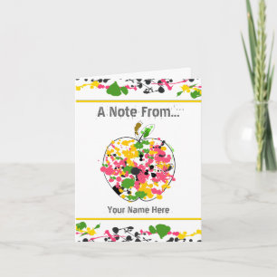 Måla den SplatterApple lärare Notecard Anteckningskort